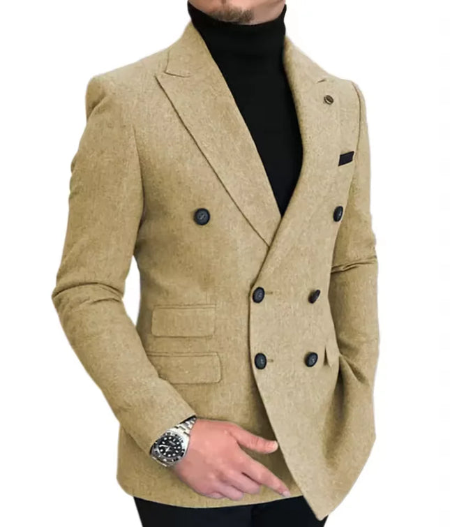 Официален 2025 Нов Бордо Червено Сиво Смокинг Мъжки Костюми Slim Fit Палто Яке, Направено За Сватбено Парти Вълнени Дрехи Персонализирани