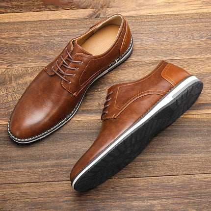 Мъжки Leather кожени мокасини, модни и удобни, ежедневни обувки марка 2024