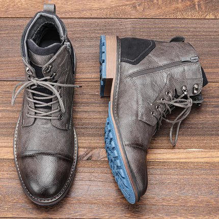 Мъжки боти до глезена, размер 7-13, мъжки кожени ботуши, марка Boot for men