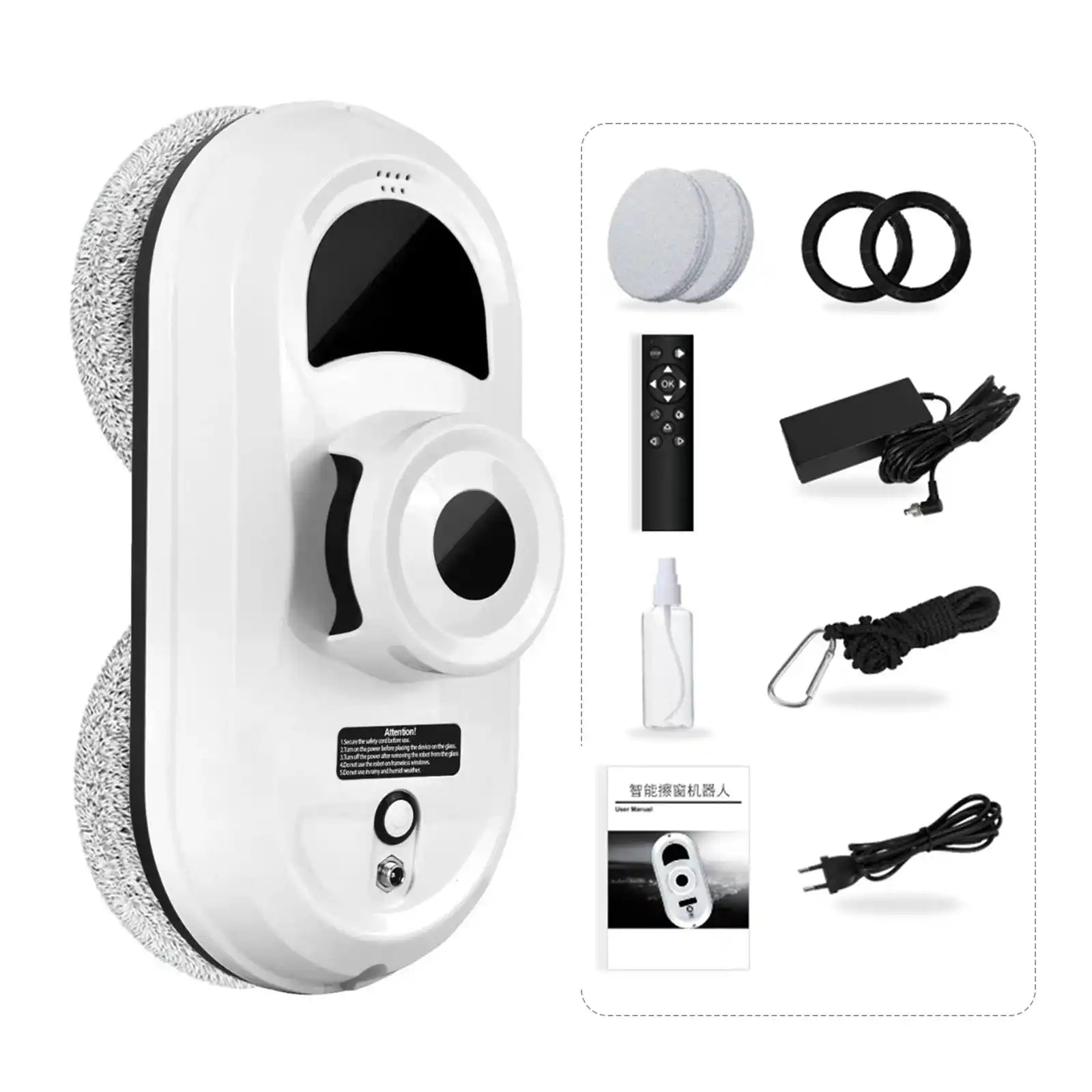 5600PA Ултратънка робот прахосмукачка за почистване на прозорци Роботизиран прозорец Електрическо стъкло Автоматично пръскане с вода Дистанционно управление за дома