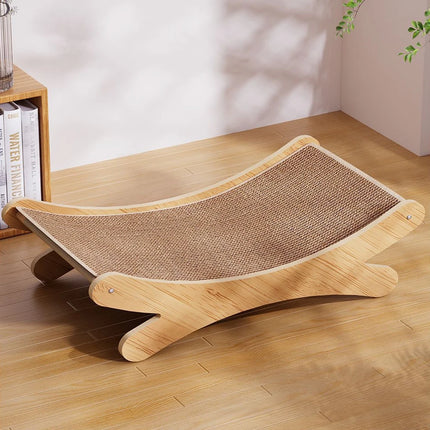 Висококачествена, издръжлива велпапе хартия, М-образна драскалка за котки с вградена подложка за драскане и котешко легло, плътно структурирана