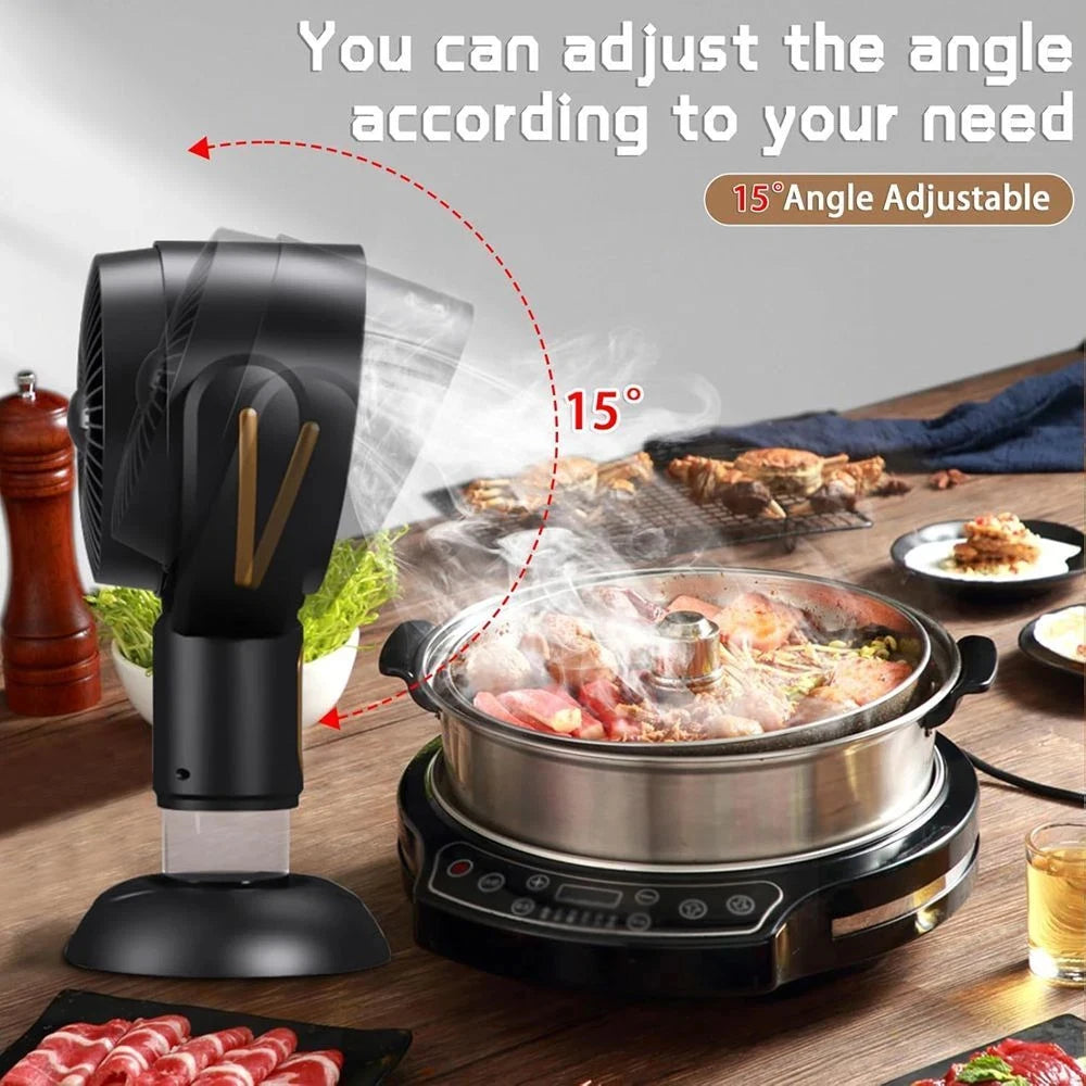 Преносим абсорбатор, нискошумен, настолна мини печка, регулиране на височината на абсорбатора, регулиране на ъгъла, абсорбатор за домашно барбекю и гореща тенджера