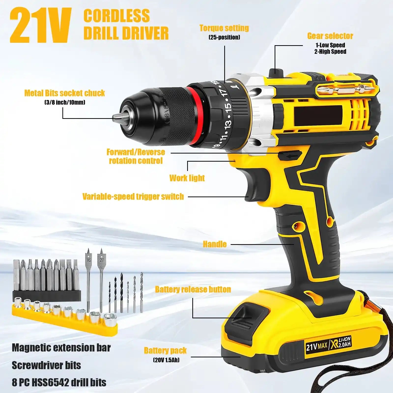 21V безжична ударна бормашина, електрическа отвертка, електрическа перфораторна бормашина, мини безжична ръчна бормашина, литиево-йонна батерия, електрически инструменти