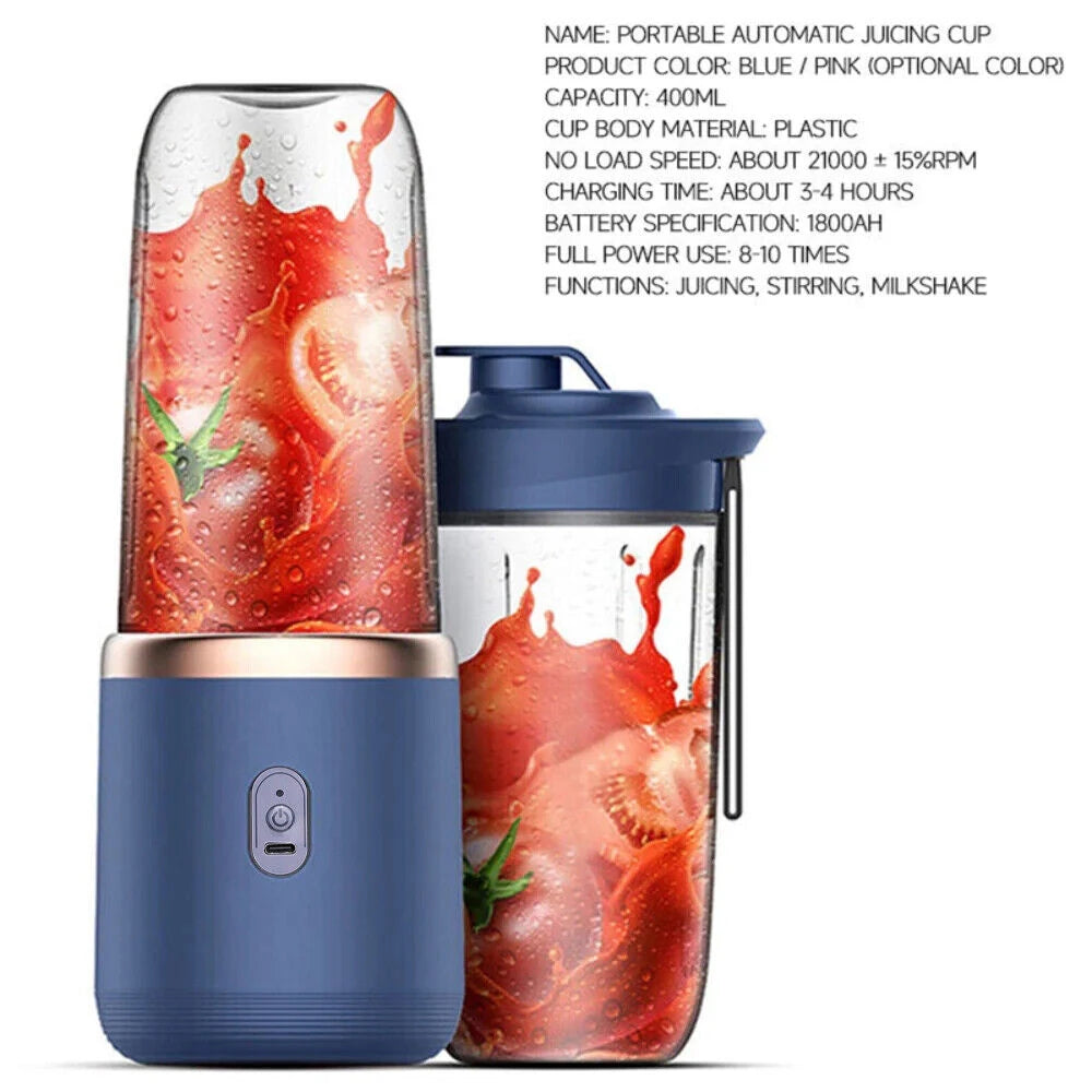 Преносими блендери за плодови сокове, лятна персонална електрическа мини бутилка, домашна USB сокоизстисквачка за деца и възрастни, кухня