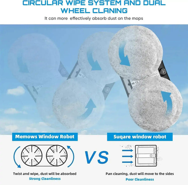 5600PA Ултратънка робот прахосмукачка за почистване на прозорци Роботизиран прозорец Електрическо стъкло Автоматично пръскане с вода Дистанционно управление за дома