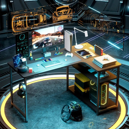 GTPLAYER Simulator Cockpit, Sim Racing Cockpit, стойка за волан за състезателен симулатор с високоговорители, волан и рафт за педали