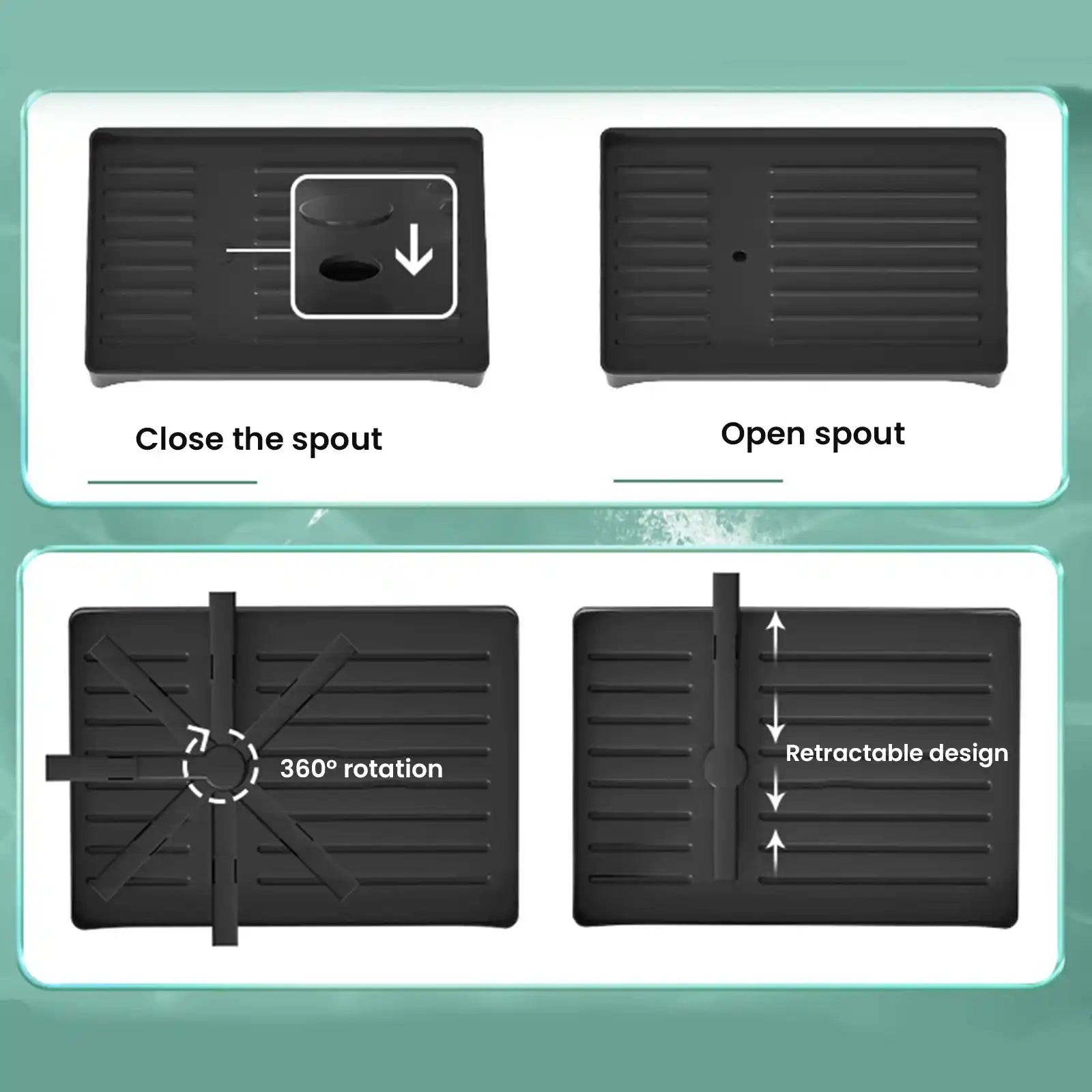 2-слойна стойка за сушене на съдове с дъска за отцеждане, домакински държач за съхранение на съдове, кухненски органайзер за мивка от въглеродна стомана с държач за прибори за хранене