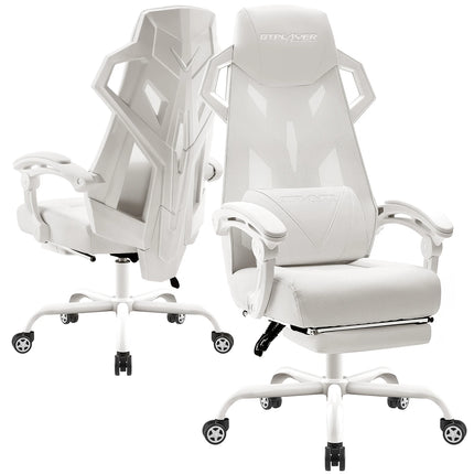 GTPLAYER Ергономичен офис стол, стол за бюро, геймърски стол, въртящ се стол, регулируема опора Lordo, облегалка за глава, гръб, Sone