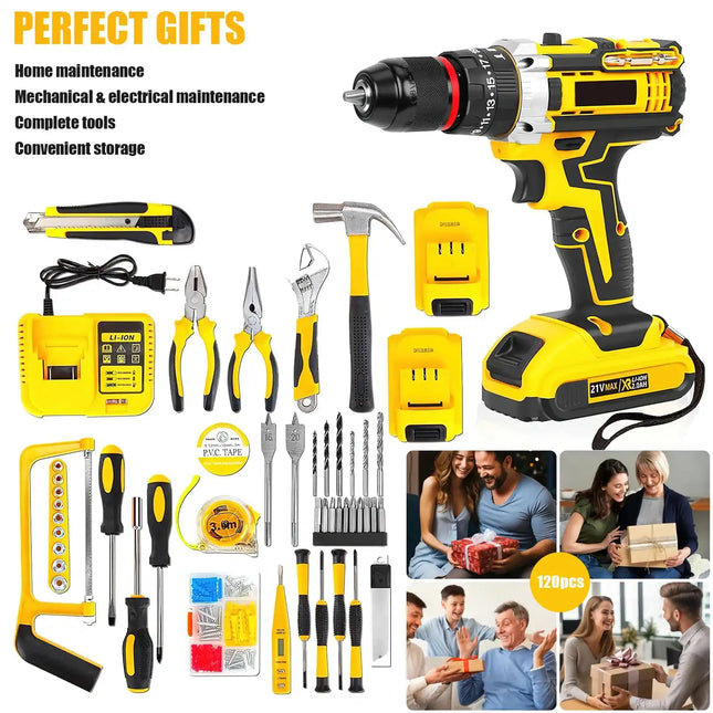 21V безжична ударна бормашина, електрическа отвертка, електрическа перфораторна бормашина, мини безжична ръчна бормашина, литиево-йонна батерия, електрически инструменти