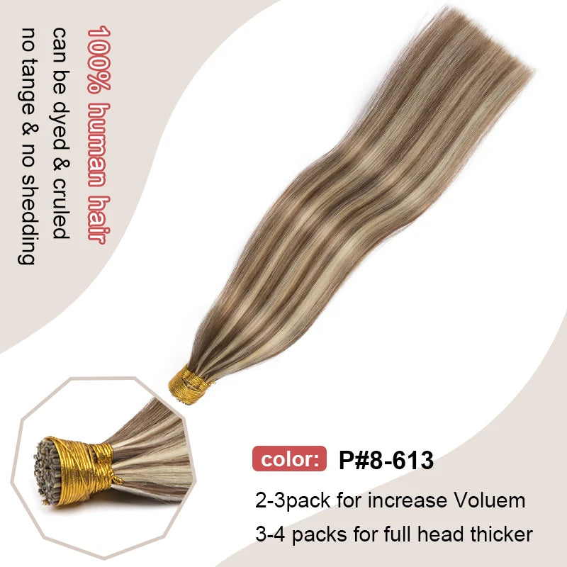 I Tip екстеншъни за коса, прави екстеншъни за коса от човешка коса 40 г/50 г/ комплект капсули с кератин, естествено фюжън, екстеншъни за човешка коса 12-26 инча