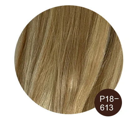 Прави екстеншъни за коса с I-образен връх, естествени екстеншъни за коса с фюжън, 50 броя/комплект, кератинови капсули, кафяво русо, цвят 12-26 инча