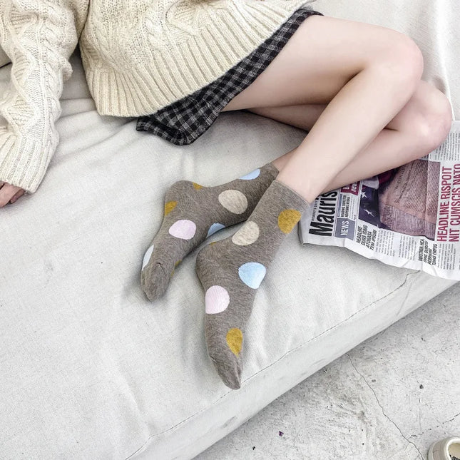Чорапи за жени, черно-бели, сладки, Kawaii, Harajuku, дамски, момичета, памучни, улични, къси, щастливи, дамски, чорапи, calcetines
