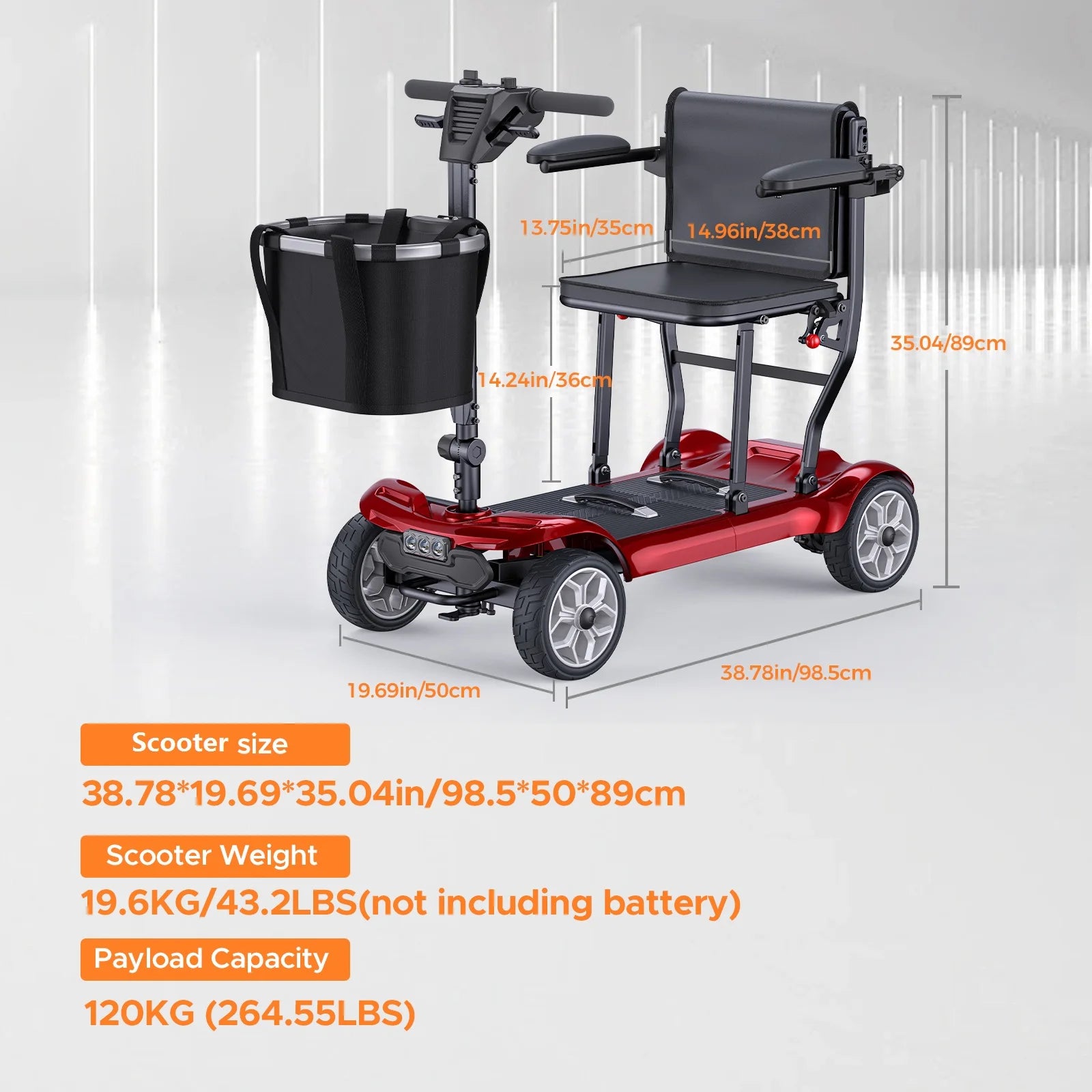 Сгъваема електрическа тротинетка ENGWE, 24V 270W мотор, 10Ah×2 сменяема литиева батерия, рамка от алуминиева сплав, кошница и зарядно устройство