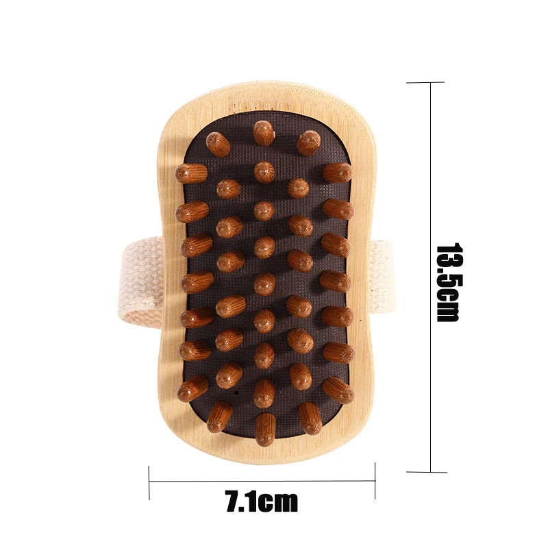Дървен масажен валяк, ръчен инструмент за остъргване на кожата, масажор за лице, дървен валяк за масаж на гърба за врата, краката и дълбоките тъкани на мускулите