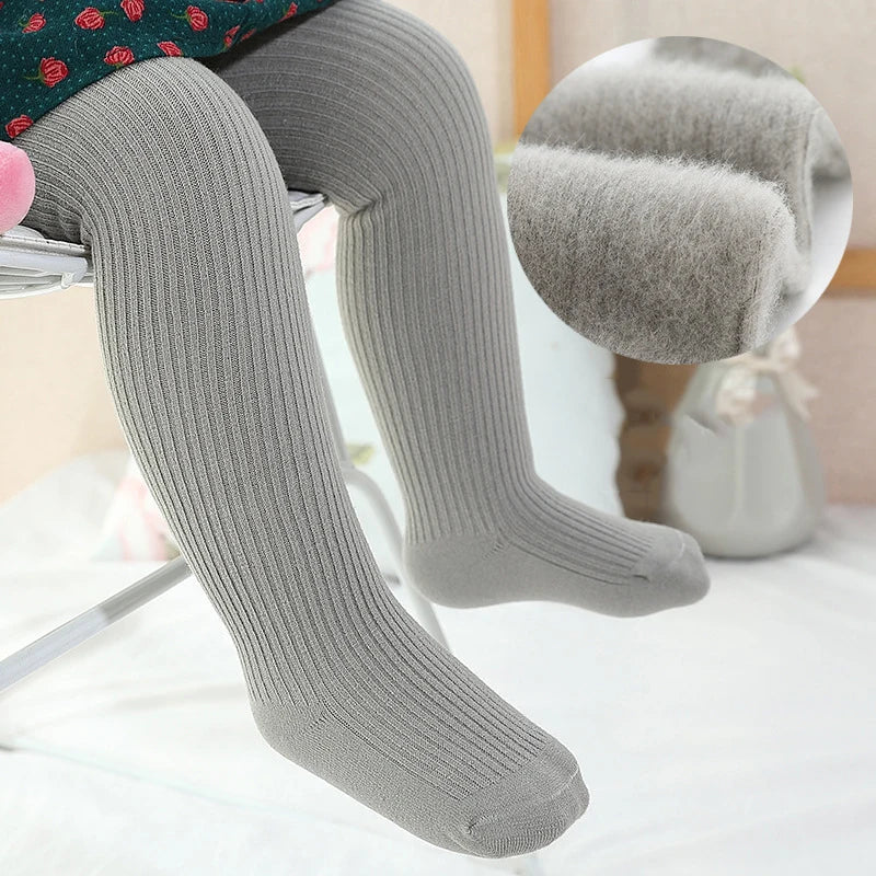 Супер топли чорапогащи за момичета от 0 до 4 години, дебели, детски чорапогащи с полар отвътре, с четкани, удебелени детски панталони за бебета момичета