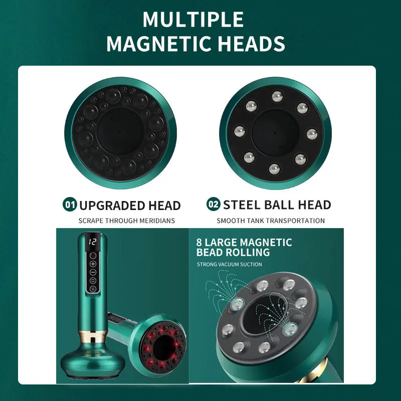 JianYouCare Електрически вакуумен комплект за терапия с вендузи, нагряващи вендузи, кръвоизстъргване, гуаша, масажна чаша, красота и здраве