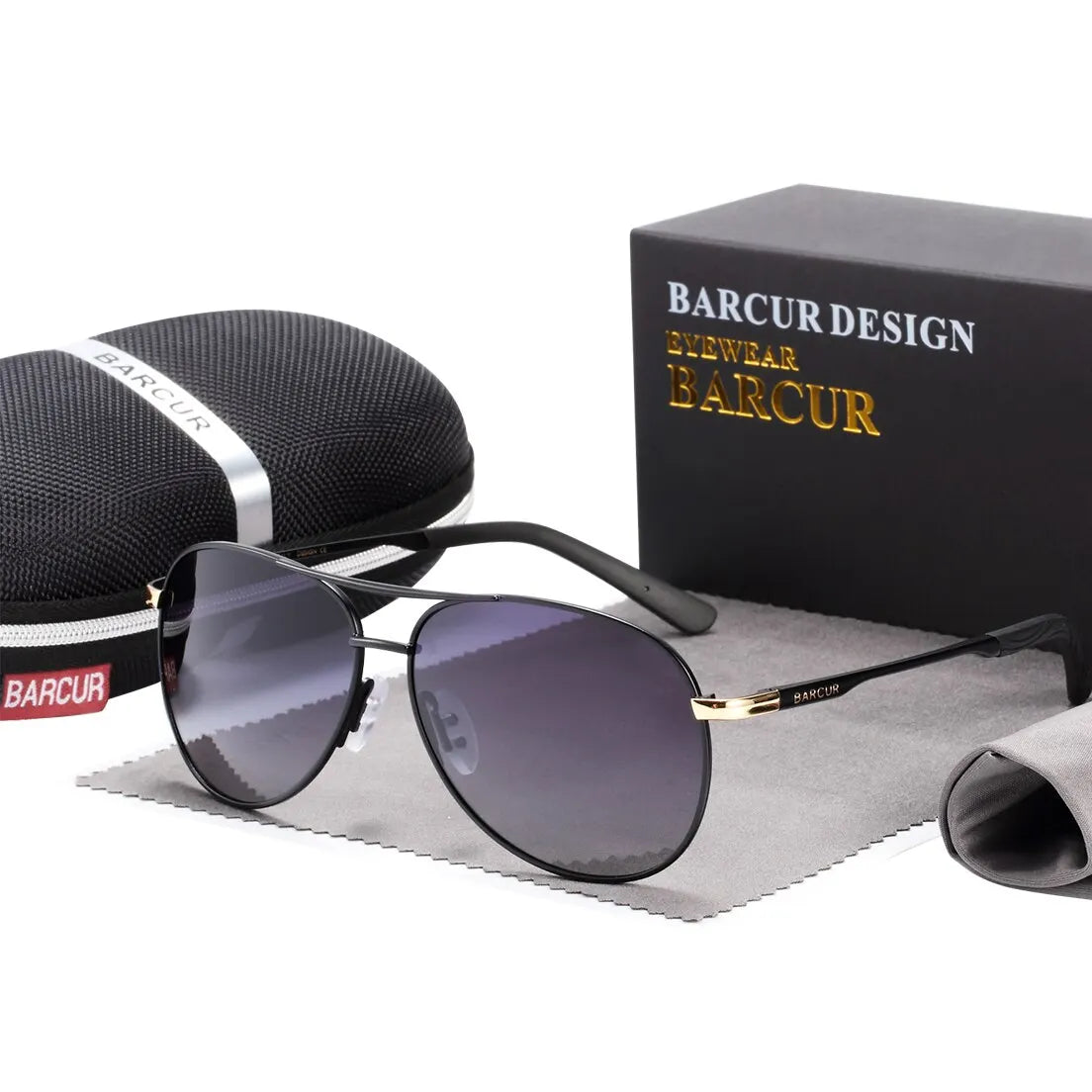 Слънчеви очила BARCUR Design за жени с поляризирани градиентни лещи за мъже, пилотски аксесоари за очила Gafas Oculos De Sol