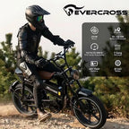 EVERCROSS TECH EK30 Електрически велосипед за възрастни, електрическа кола, гуми 20"x4.0, мотор 250W, скорост 25 км/ч, автономия 100 км