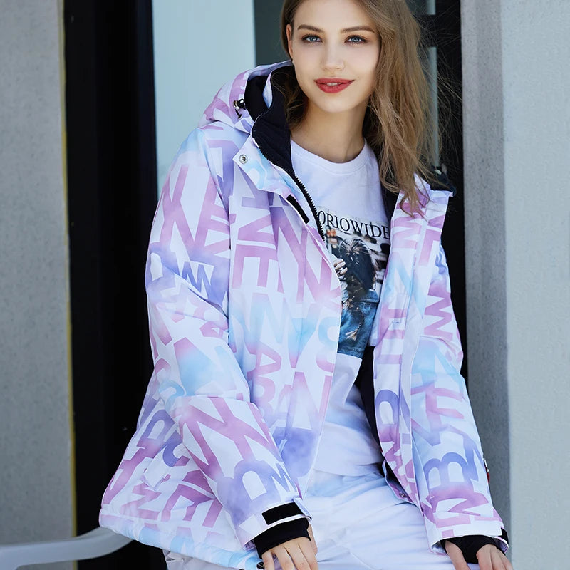 Модни, Дамски, Водоустойчиви комплекти за сняг, Облекло за сноуборд, Ски костюми, Зимно облекло, Яке, Панталон с презрамки, За момичета