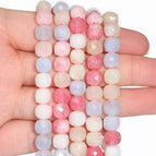 morganite jade / 7-8mm about 45pcs