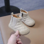 Зимни ботуши за бебета момчета, обувки за сняг за момичета, плюшени детски памучни обувки, неплъзгащи се детски ежедневни обувки, обувки за бебета и малки деца