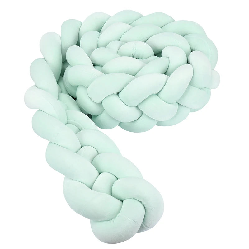 1M/2M/3M/3.6M Обиколка за детско креватче Tresse De Lit, щадяща кожата материя, декорация за бебешка стая, ръчно изработена възглавница с възли и мека подложка