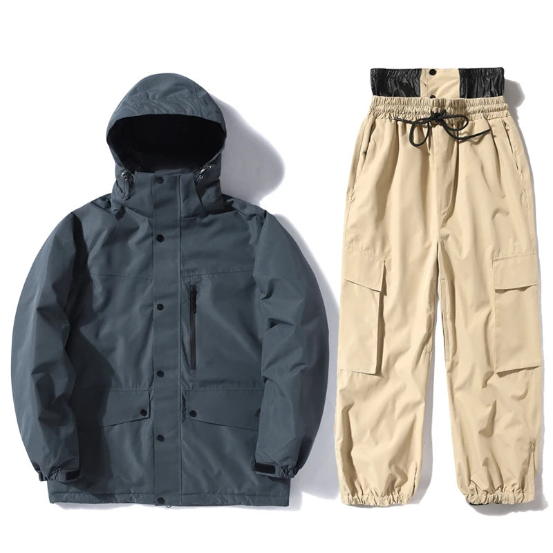Ски дрехи за жени и мъже, ски якета, комплекти за сноуборд, ски яке и панталон, зимен костюм за дейности на открито, за жени без секс