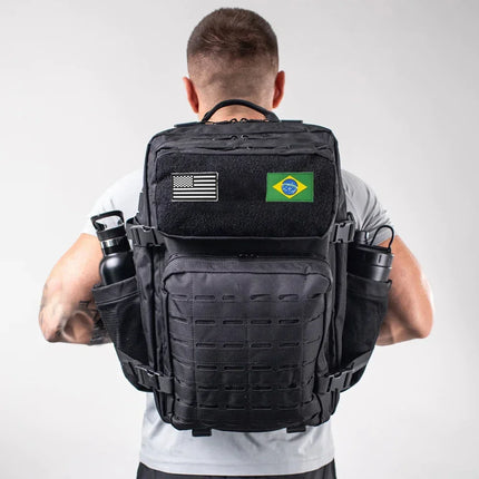 25L/50L Тактическа раница, ловна MOLLE раница, фитнес зала за мъже, EDC раница за туризъм на открито, вещица с 2 държача за бутилки