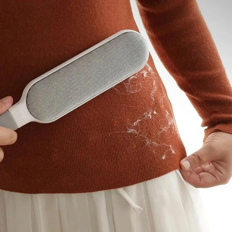 Двустранна четка за премахване на косми от домашни любимци, ръчна електростатична четка за лепкави мъхчета, за котки, дрехи, дивани, мебели, почистване на килими