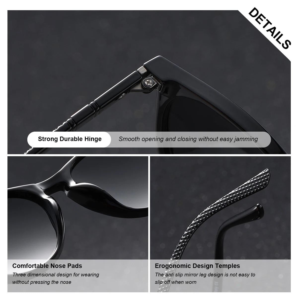 BARCUR Сини модни поляризирани слънчеви очила, ярки комфортни, компютърни, кръгли, с рамка, празнични, дамски слънчеви очила, моден подарък за момичета