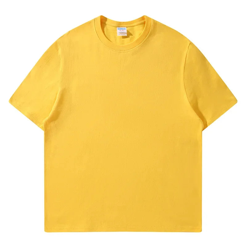 Тениски за жени 2025 Лято Топ Плътен С Къс Ръкав Свободен О-образно деколте 100% Памучни Ежедневни Дамски Тениски Harajuku Корейски Мъжки/Женски Тениски