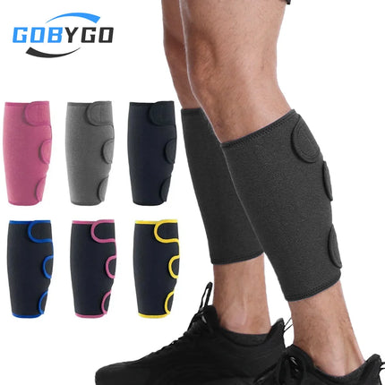 Регулируеми спортни протектори за пищяли GOBYGO 1 бр., ръкави, колоездене, футбол, баскетбол, вдигане на тежести, протектори за прасци за мъже и жени