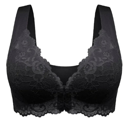 2024 Ново без джанти отпред с катарама, голямо секси дантелено бельо, дамски сутиени, жилетка, удобни за сън, плюс размер L 8XL, дамско бельо