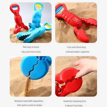 Играчки за вана Grabber за бебета - Плажни играчки за игра с пясък, сладък цветен ловец на нокти за омар, басейни и открито - образователна игра