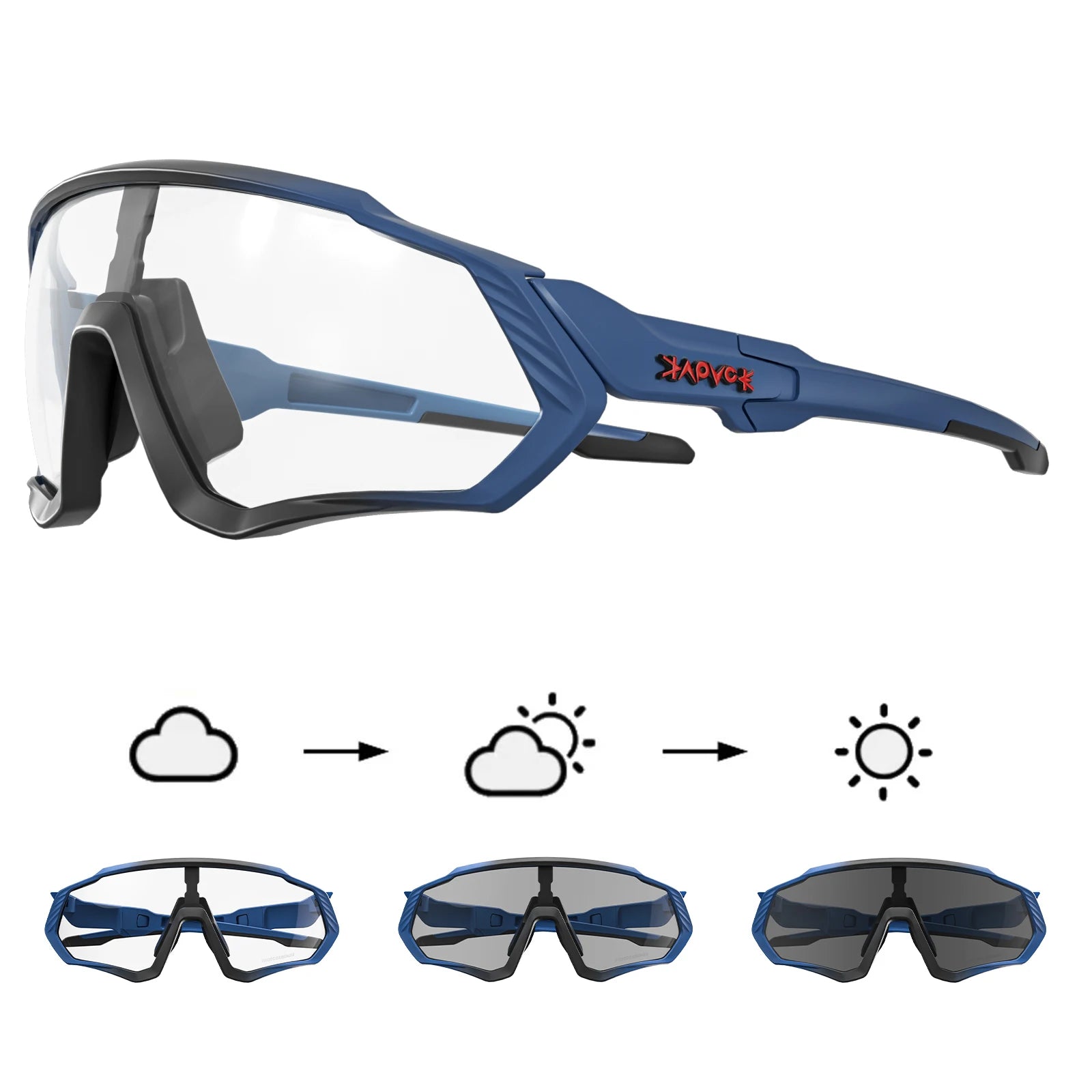 Kapvoe Фотохромни Велосипедни Слънчеви Очила Мъже Жени Шосейни Mtb Планински Велосипедни Очила Велосипедни Очила Спортни Очила за Бягане