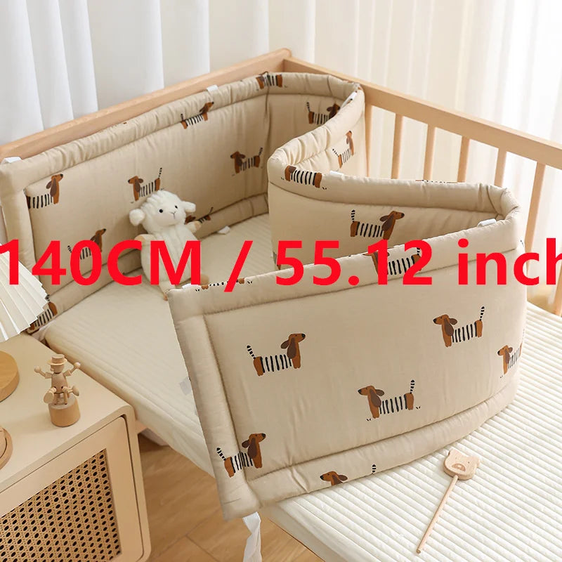2025 Ограда за бебешко креватче Мека памучна чанта Анти-сблъсък лента Детска еднокомпонентна ограда за легло Сплескана защитна кърпа за легло Бебешка ограда