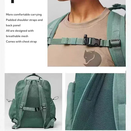 Fjallraven Backpack classics Outlong, многофункционална чанта за лаптоп с висок капацитет, за мъже и жени, 18 л