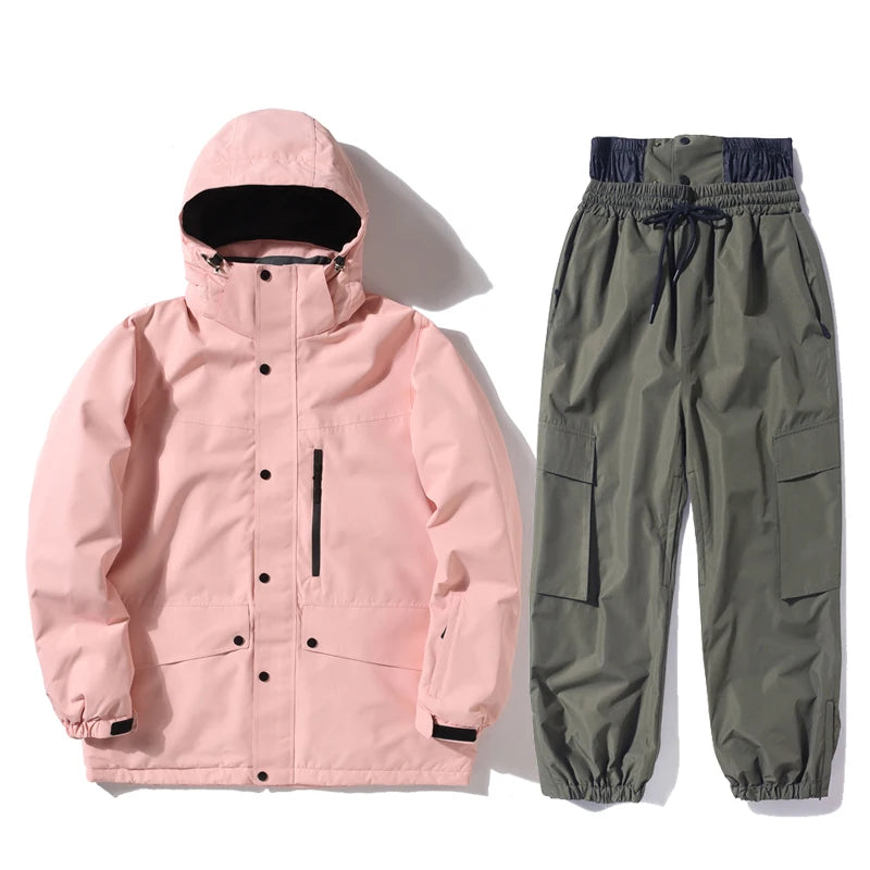 Ски дрехи за жени и мъже, ски якета, комплекти за сноуборд, ски яке и панталон, зимен костюм за дейности на открито, за жени без секс