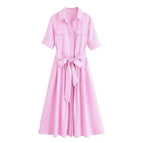M / Pink Striped
