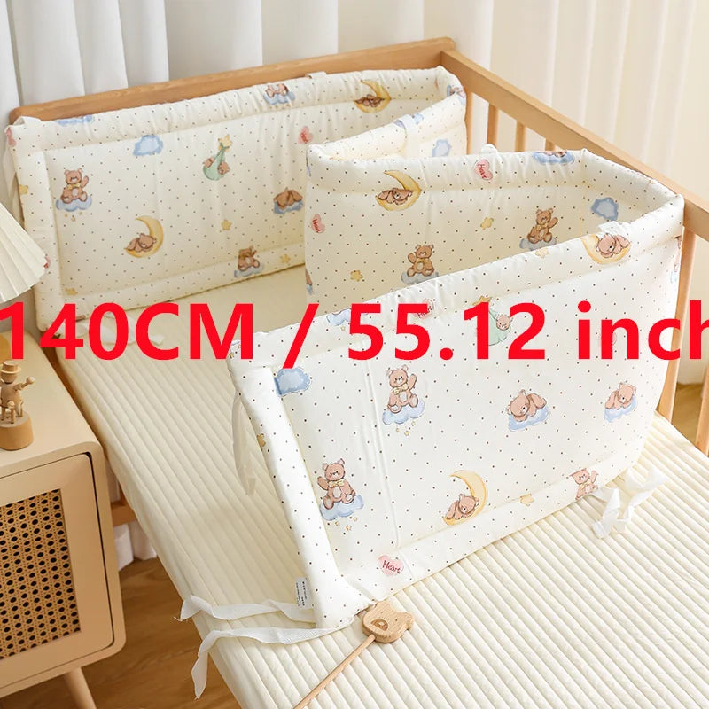 2025 Ограда за бебешко креватче Мека памучна чанта Анти-сблъсък лента Детска еднокомпонентна ограда за легло Сплескана защитна кърпа за легло Бебешка ограда