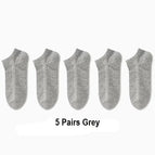 5 Pairs Grey / One Size