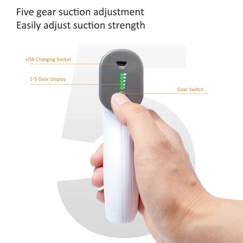 Електрическа помпа за вендузи с отрицателно налягане, USB зареждане, китайски масажен инструмент за лимфен дренаж, остъргване, гуа ша