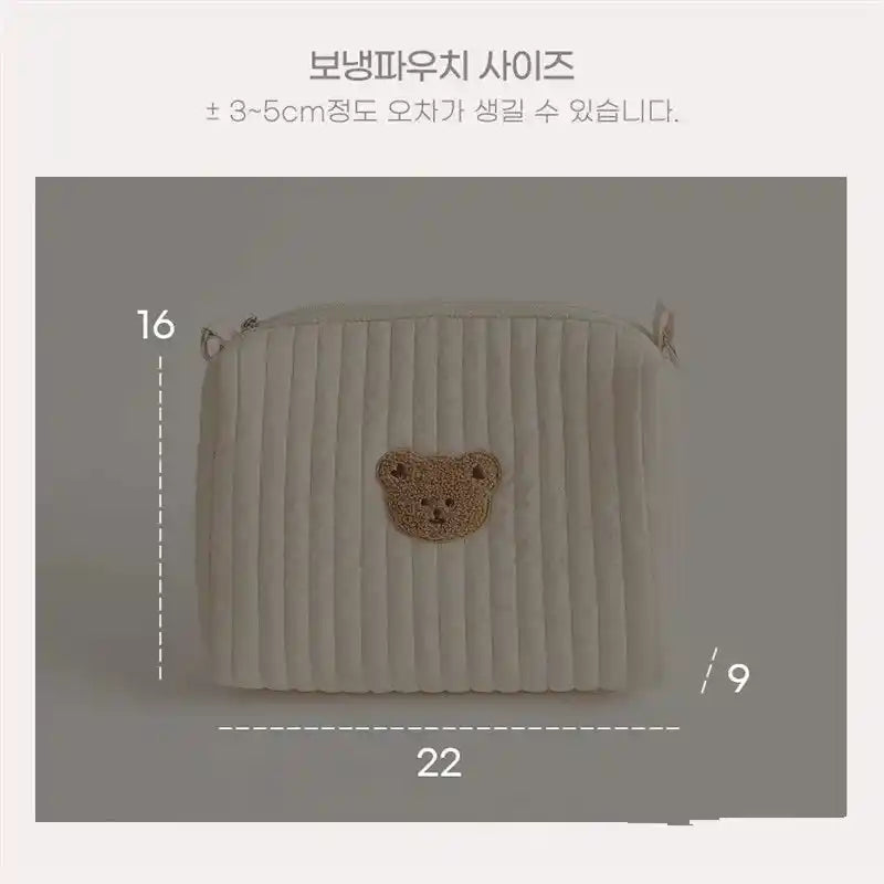 PANGDUBE Сладка чанта за бродерия за бебешка количка с кука Чанта за памперси Бебешка чанта за памперси за бебешки аксесоари Чанта за мама за бебешки неща