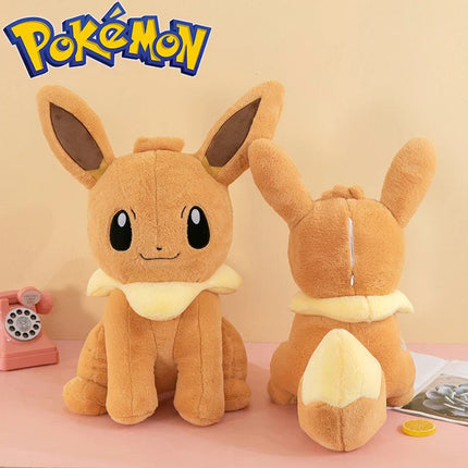 45/55/75 см голям размер плюшени играчки Pokemon Eevee Kawaii анимационни аниме плюшени меки възглавници кукла пълнени плюшени украшения детски подарък