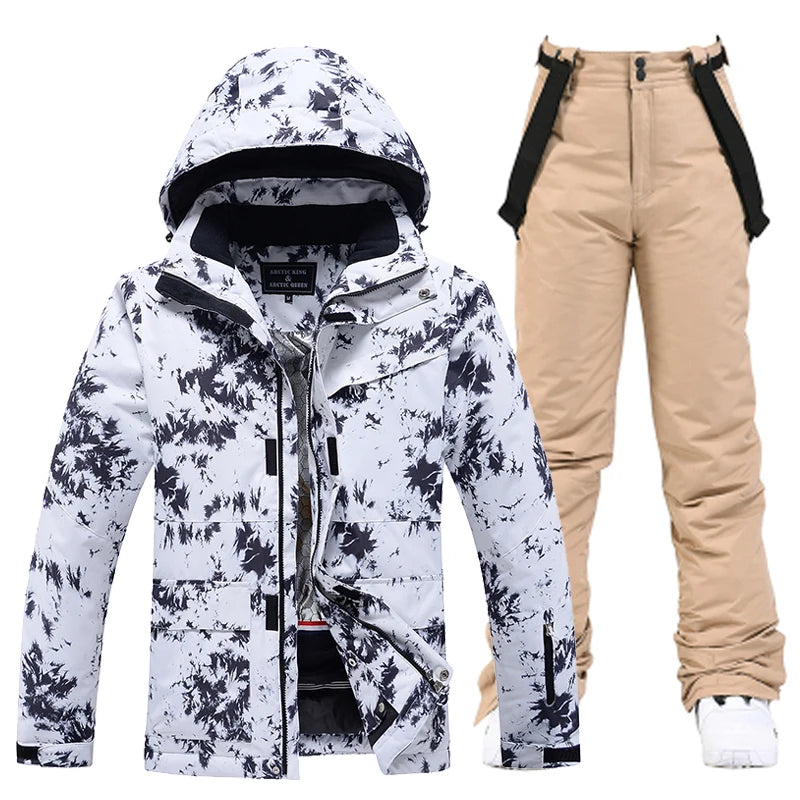 Мода, водоустойчиви комплекти за сняг за жени, облекло за сноуборд, ски костюми, зимно облекло, яке с презрамки и панталон за момичета
