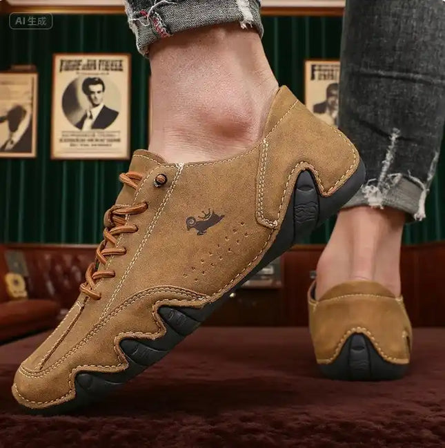 Ankle Boots for Men Fashionable Stitching Lightweight Comfortable Casual Walking Shoes Breathable Tennis Outdoor Driving Shoes