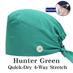 Hunter Green Button / One Size