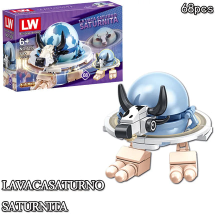 Italian Brainrot Animals Tung Tung Tung Sahur Building Blocks Tralalelo Tralala Shark BricksToy Gift for Children Kids Blind Box Строителни блокове