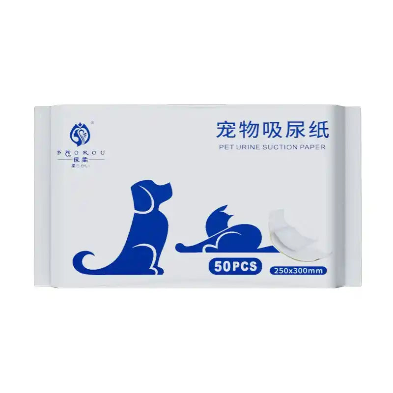 50 бр./опаковка за еднократна употреба, абсорбираща хартия за кучешка урина, удебелени абсорбиращи пелени за кучета, нетъкани платове, хартия за домашни любимци, домашни любимци