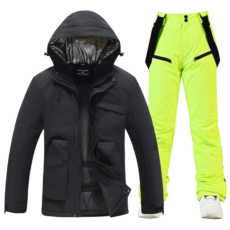 Ново, Комплекти ски костюми за мъже и жени, Водоустойчиви, Снежен костюм, Комплект ски яке и панталон, Облекло за дейности на открито, Сноуборд, Гащеризон